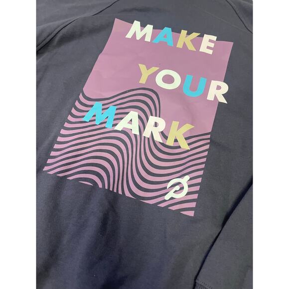 Peloton “Make Your Mark” Quarter Zip Pullover Hoodie, Women’s M, Gray/Purple - Picture 8 of 11